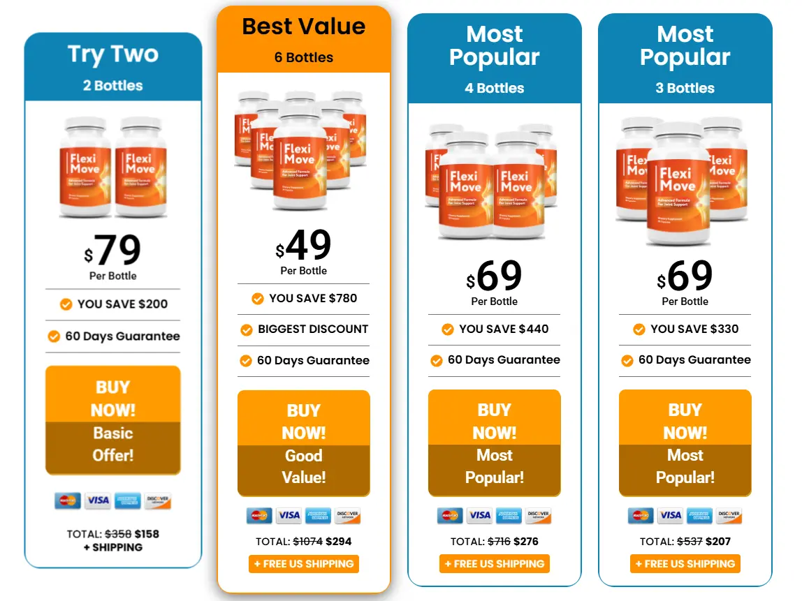 fleximove Pricing Screenshot